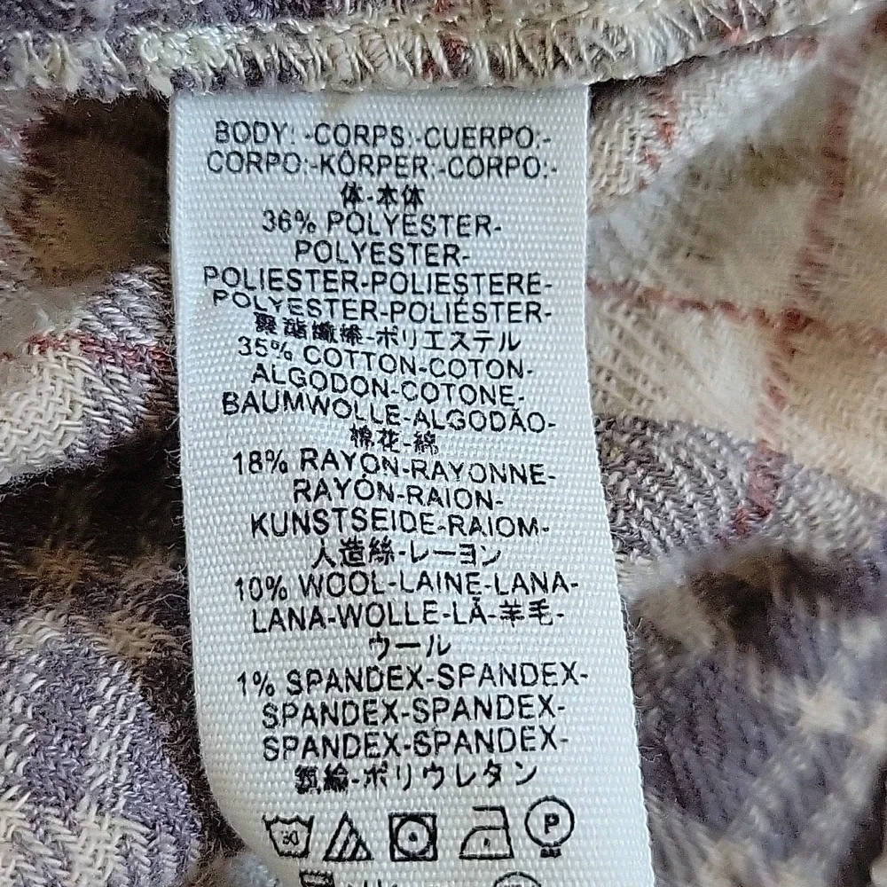 Free People Northern Bound Pullover in Beige Plaid Size XS